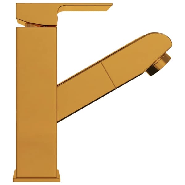 Vandhane m. Udtræksfunktion til badeværelsesvask 157x172 mm guld - Vandhane - Vandhaner - Home & Living