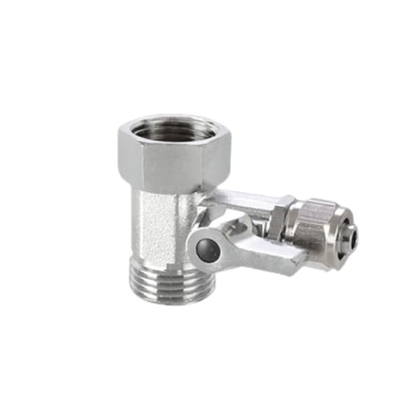 INF Vandkonverterventil af messing/zinklegering 1/2" til 3/8" PE rørkugleventil