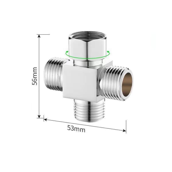 INF Copper Four-Way Connector for Water Distributors