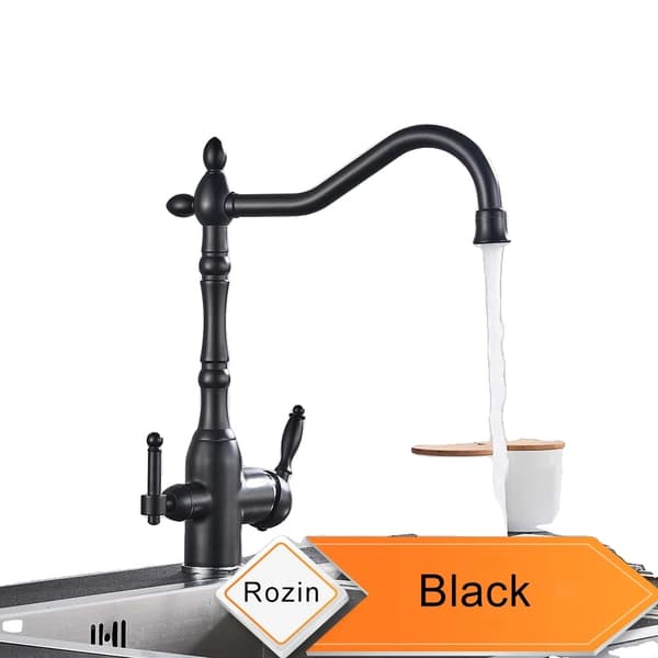 Køkken Vandfilterhane, blyfri, antik messing, Antik Messing Black