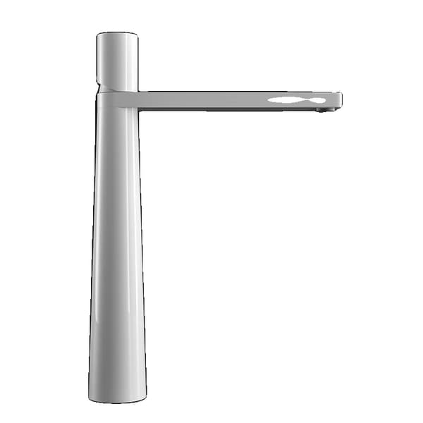 Badeværelsesvaskarmatur, Enkeltgrebsdesign, Mat Sort Finish, sort høj white tall