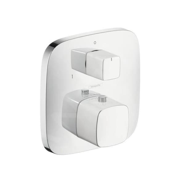 Hansgrohe PuraVida Dold termostatblandare med avstängningsventil och omkastare, vit/krom 15771400