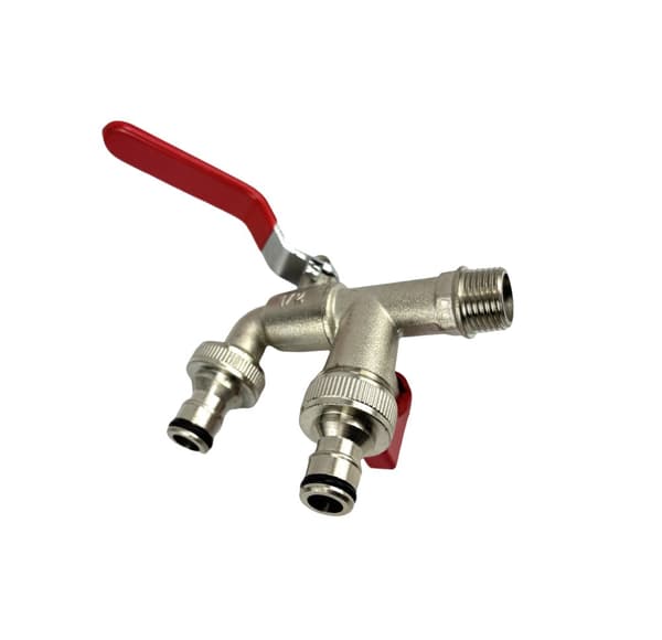 INF IBC Tote Tank Ventil Adapter med Dual Outlet