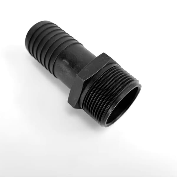INF Plast tønnetapp - 40 mm enkeltgjenget PP dyseadapter