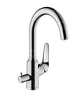 Miniatyrbild 1 av 3: Hansgrohe Focus M42 Diskbänksblandare M424-H220 med avstängningsventil, krom 71803000