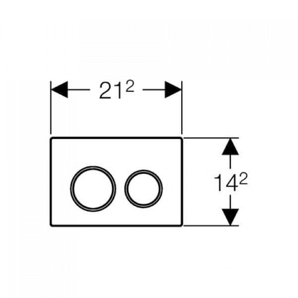 OMEGA 20 Flush Plate - Vit &amp; glänsande guld