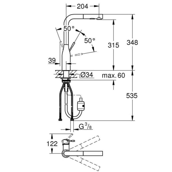 Grohe Essence Engrepps vaskblandare (30270DA0)