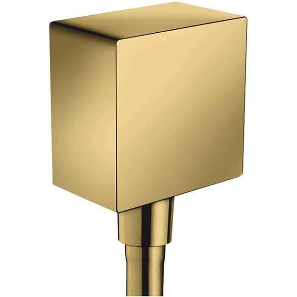 Hansgrohe - FixFit Square anslutningsbåge med backventil, polerat guld (26455990)