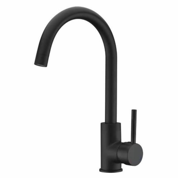 Hane med blandingsbatteri Rousseau 4060411 Sort Rustfrit stål Kobber