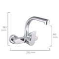Miniatyrbilde 2 av 2: Blander EDM 01145 Sølv Rustfritt stål Messing Sink 21 x 19 cm