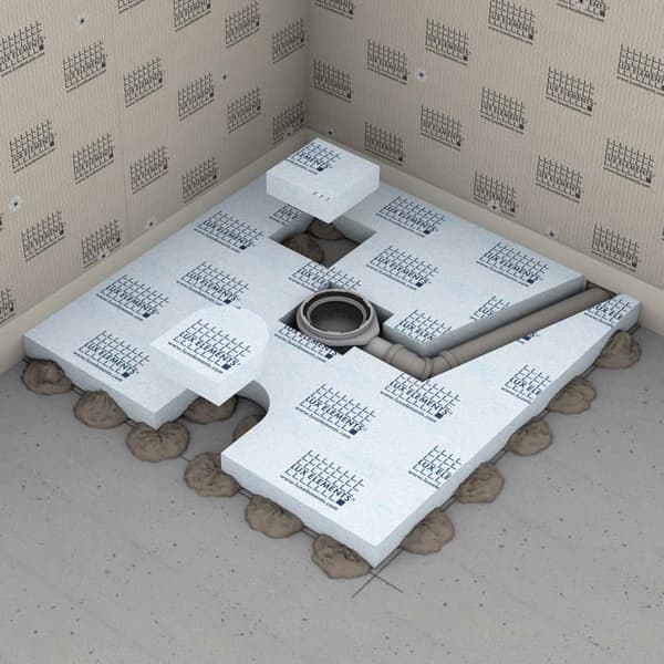 Lux element - LTUBE11111 - Stödelement för duschkar, mått 900 x 900 cm, TUB-UQ 900, blå