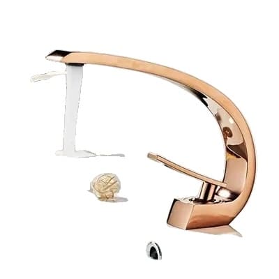 Moderne Vaskevandhane, Enkelt Håndtag Design, Varmt og Koldt Vand Funktionalitet,Rosaguld Rose Gold