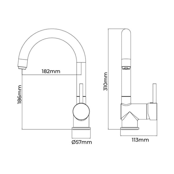 Sekoitushana EDM 01127 a7200-x Hopeinen Ruostumaton teräs Messinki Sinkki Pesuallas