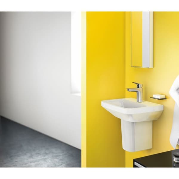 Logis 100 Tvättställsblandare - HANSGROHE - Grå - Fast pip - Mässing - Krom - Vattensparande
