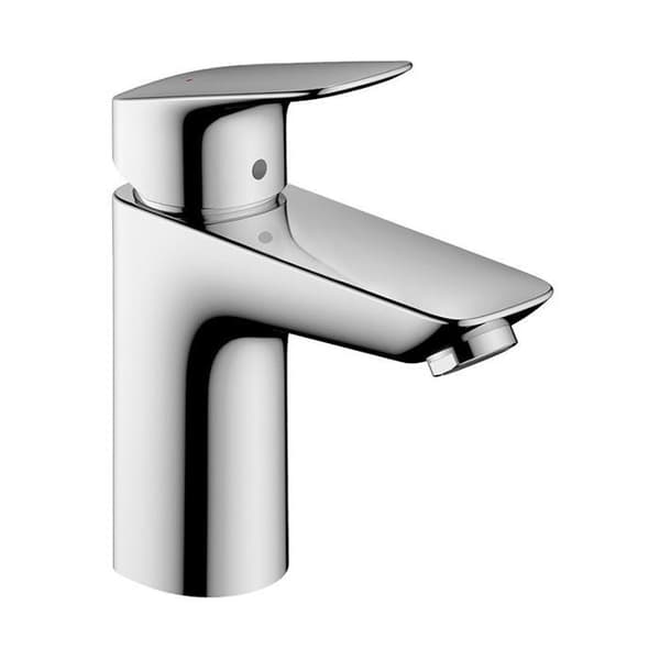 Logis 100 Tvättställsblandare - HANSGROHE - Grå - Fast pip - Mässing - Krom - Vattensparande