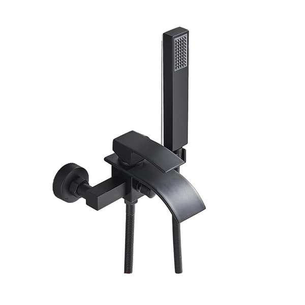 Badekararmatur, Moderne Design, Vandfaldsudløb Funktion,Matte Black A matte Black B