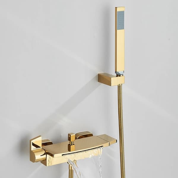 Badekar Bruserarmatur, Holdbar Keramisk Ventil, Moderne Elektroplateret Finish,Krom