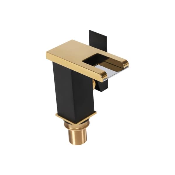 Badeværelsesarmatur med LED-lys, Intelligent Farveskift, Holdbart Design,G1/2G1/2, sort