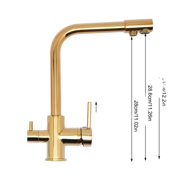 3-vejs vandhane, holdbar messingkonstruktion, 360° roterbar design,G1/2, HVID