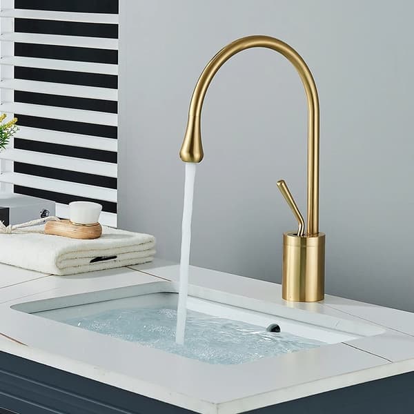 Basin-sekoittaja, harjattu kultapinta, yksikahvainen ohjaus,Harjattu kulta M