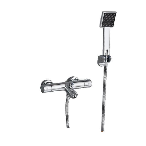 Badekararmatur, Termostatisk Kontrol, Dobbelt Håndtag Design,Chrome A Chrome A