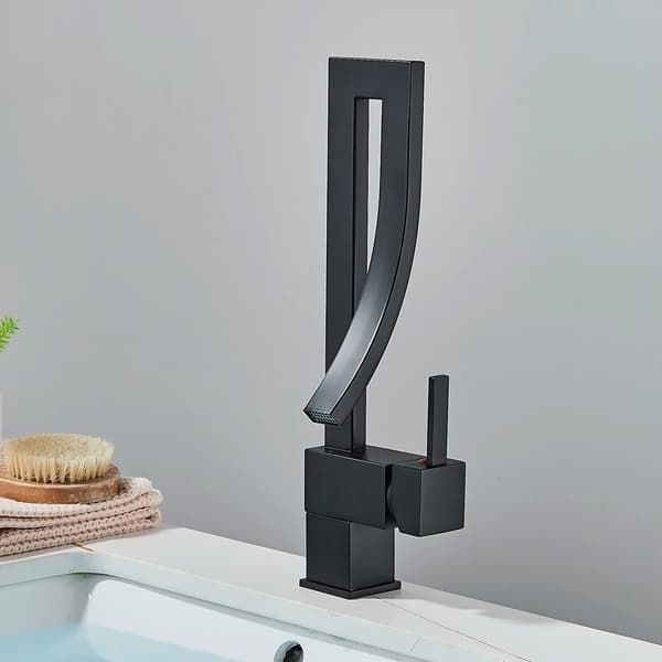 Badeværelsesarmatur, Messingkonstruktion, Moderne Design,Matte sort