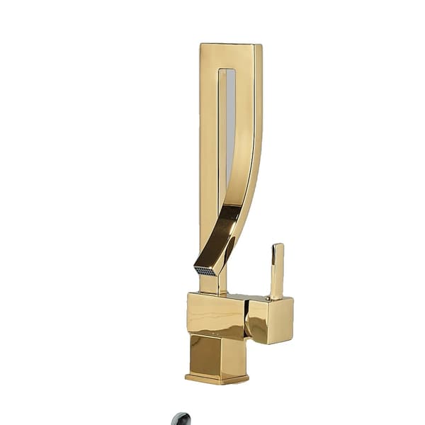 Badeværelsesarmatur, Messingkonstruktion, Moderne Design,Matte sort Golden