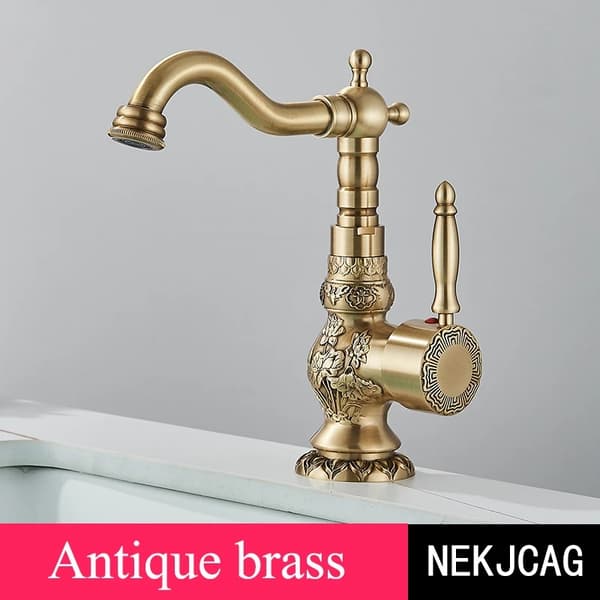 Basinblandare, Vintage Finish, Klassisk Design,Antik mässing