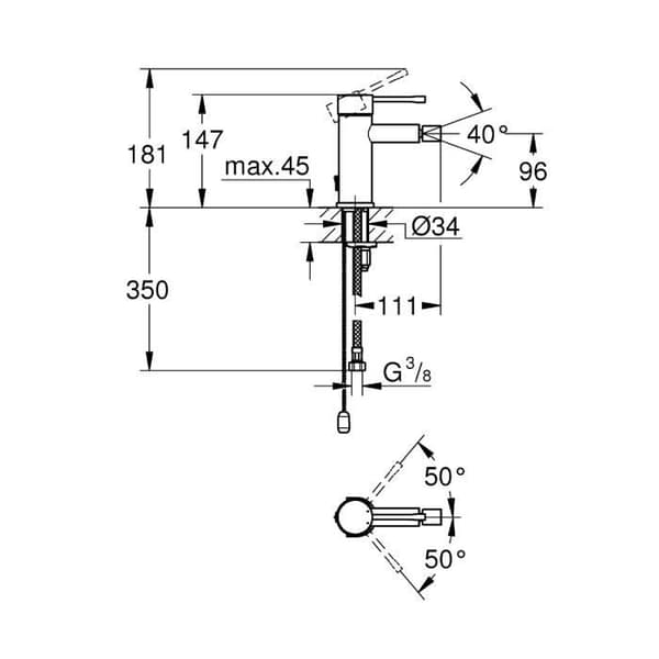 GROHE Essence Bidéblandare 28 mm Kedja S - 32 934 001