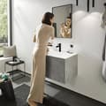 Miniatyrbild 2 av 2: HANSGROHE tvättställsblandare - Finoris mattsvart Push-Open avfall