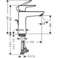 Miniatyrbild 2 av 2: Hansgrohe - Talis E tvättställsblandare 110, med utdragbart och uppfällbart avfall, svart borstad krom (71710340)