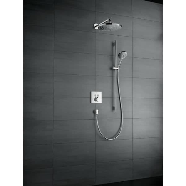 Inbyggd front för duschkran - Hansgrohe - Showerselect - Matt svart - Termostatisk - Väggmonterad