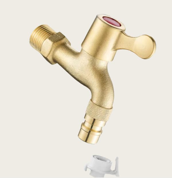 INF Automatisk vaskemaskinkran i messing 1/2" innløp Model 1