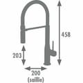 Pikkukuva 2 / 2: Kitchen Tap Rousseau ILO Musta Harmaa Hopeinen