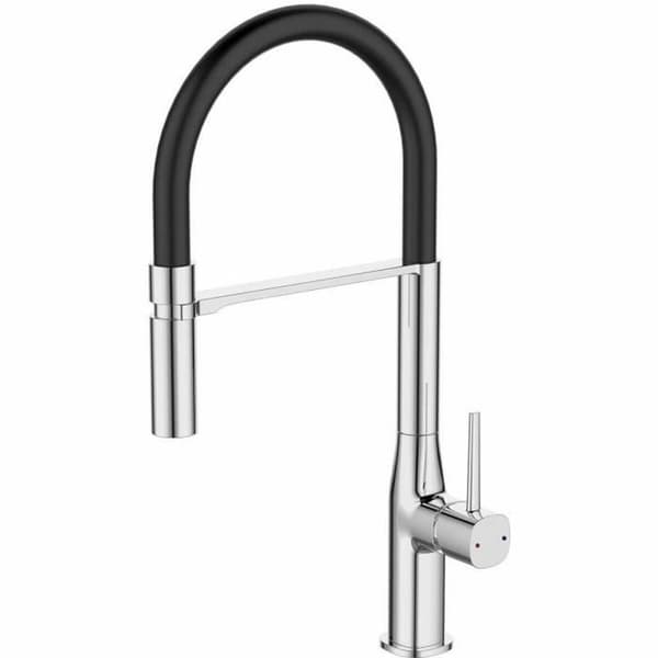 Kitchen Tap Rousseau ILO Musta Harmaa Hopeinen