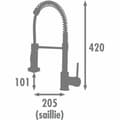 Miniatyrbillede 2 af 2: Kitchen Tap Rousseau OPUS Grå Chrome