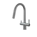 Miniatyrbillede 1 af 2: Filtered Kitchen Faucet, Retractable Spout, Dual Handle Design,Våbengrå