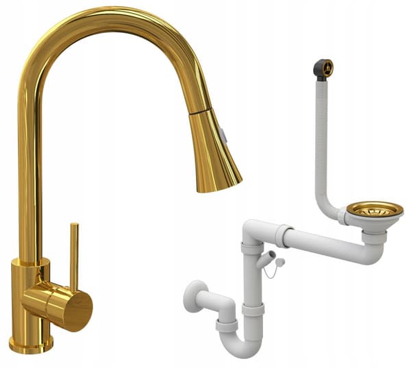 SNAKE guld KÖKSKRAN + guld SIPHON