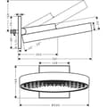 Miniatyrbild 2 av 2: Hansgrohe Rainfinity 360 1-stråle takdusch med vägganslutning, polerat guldlook (26230990)