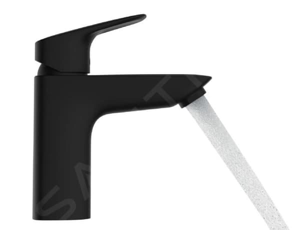Hansgrohe Logis Handfatsblandare med avstängning, CoolStart, EcoSmart, matt svart 71102670