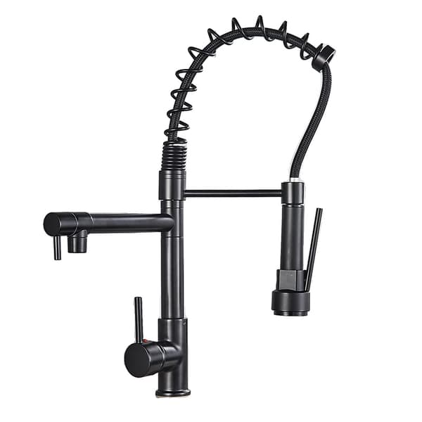 Køkkenvask, Utrækbar Spray, 360° Rotation,Matte Black GB
