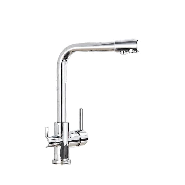 Vandfilter Køkkenarmatur, Dobbelt Holder Design, Kold- og Varmtvandsforsyning,Chrome vandhane