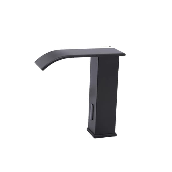 Slank Badeværelsesarmatur, Automatisk Sensorstyring, Elegant Vandfaldsdesign,sort