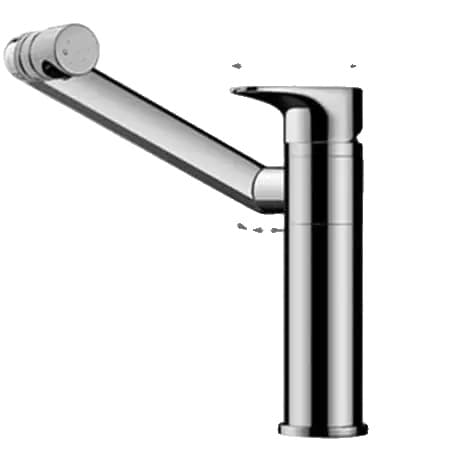 360° Rotationsbar Blandare, Hållbart Messingsmaterial, Effektiv Flödeshastighet,silver
