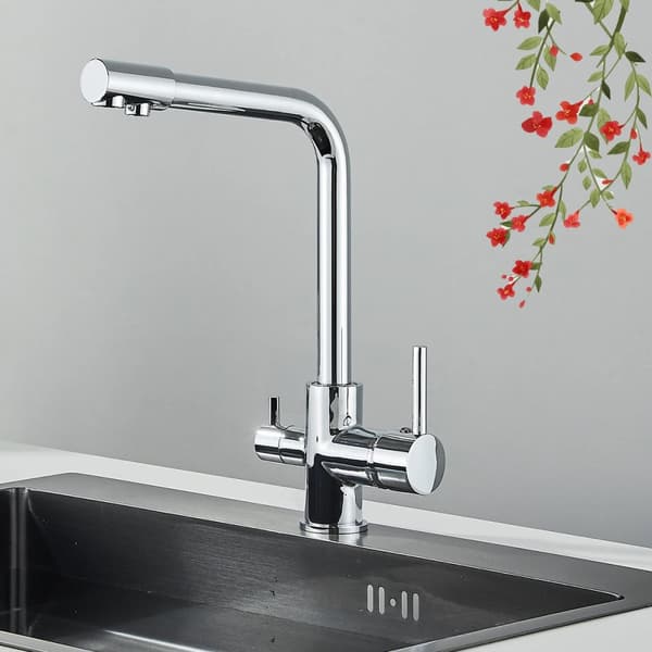 Køkkenarmatur, Dobbelt Håndtag Design, Holdbart Rustfrit Stål,Chrome