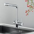 Miniatyrbillede 2 af 2: Køkkenarmatur, Dobbelt Håndtag Design, Holdbart Rustfrit Stål,Chrome