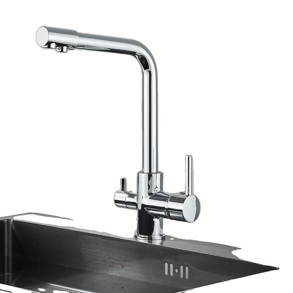 Køkkenarmatur, Dobbelt Håndtag Design, Holdbart Rustfrit Stål,Chrome
