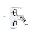 Miniatyrbild 3 av 5: Engrepps bidéblandare - GROHE - Start Flow - Höjd under pipen 46 mm - Vattensparande - Krom