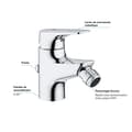 Miniatyrbild 2 av 5: Engrepps bidéblandare - GROHE - Start Flow - Höjd under pipen 46 mm - Vattensparande - Krom