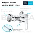 Miniatyrbild 2 av 4: GROHE Start Loop mekanisk duschblandare krom